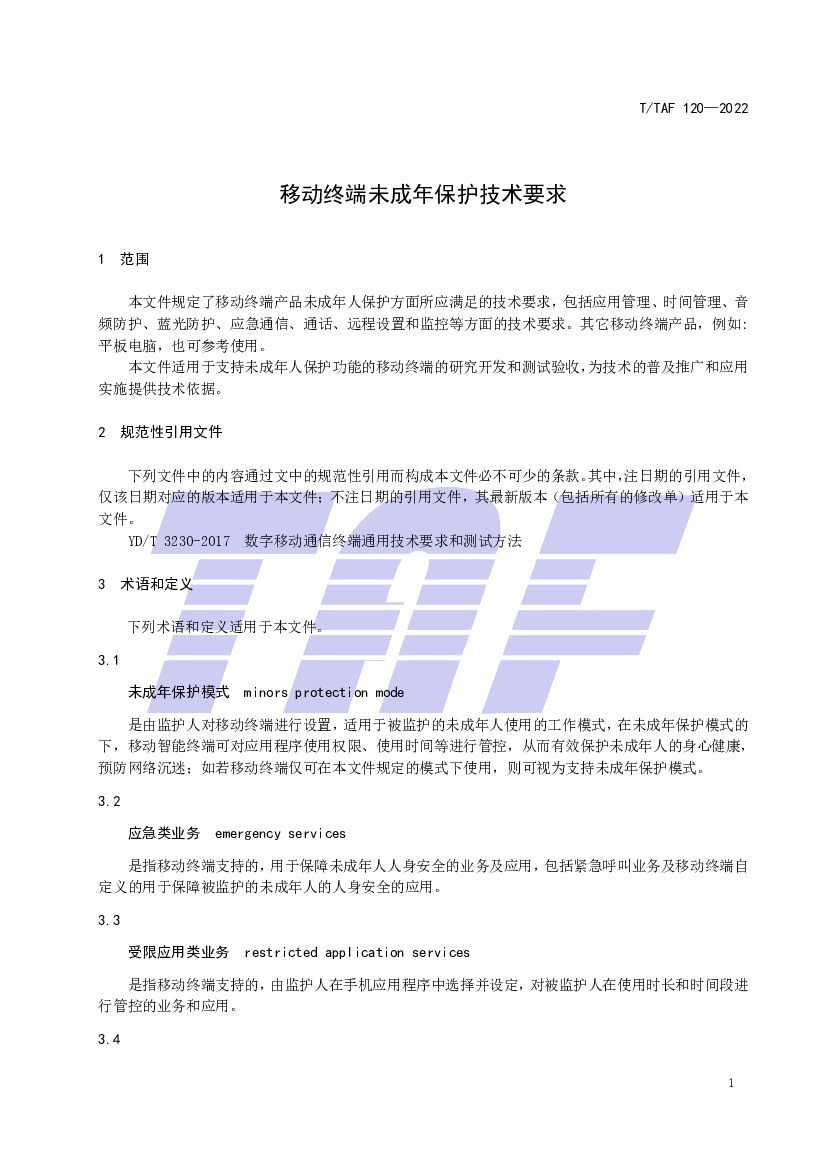 T/TAF 120-2022 标准预览