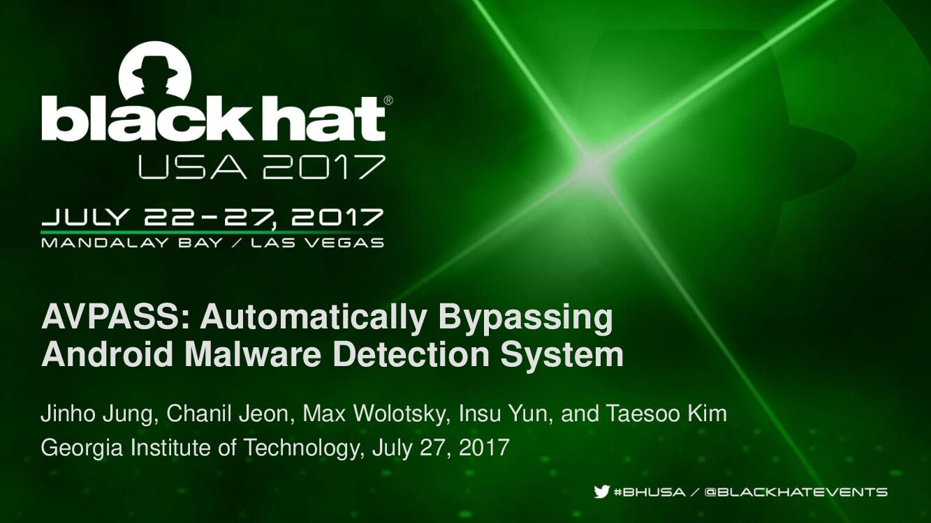 AVPASS-Leaking-And-Bypassing-Anitvirus-Detection-Model-Automatically