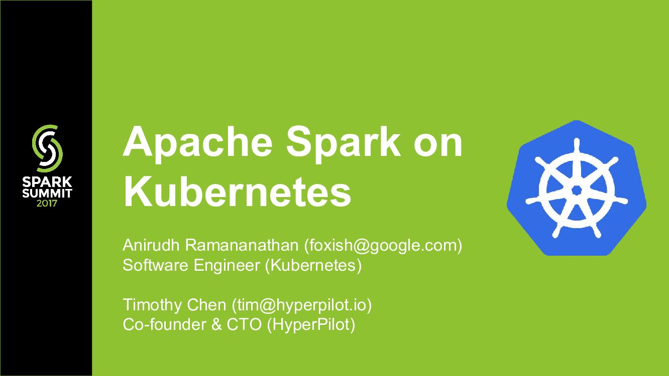 Apache Spark on Kubernetes