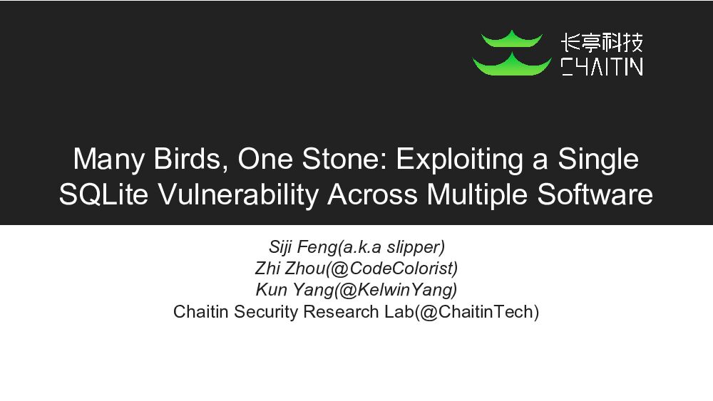 Many-Birds-One-Stone-Exploiting-A-Single-SQLite-Vulnerability-Across-Multiple-Software