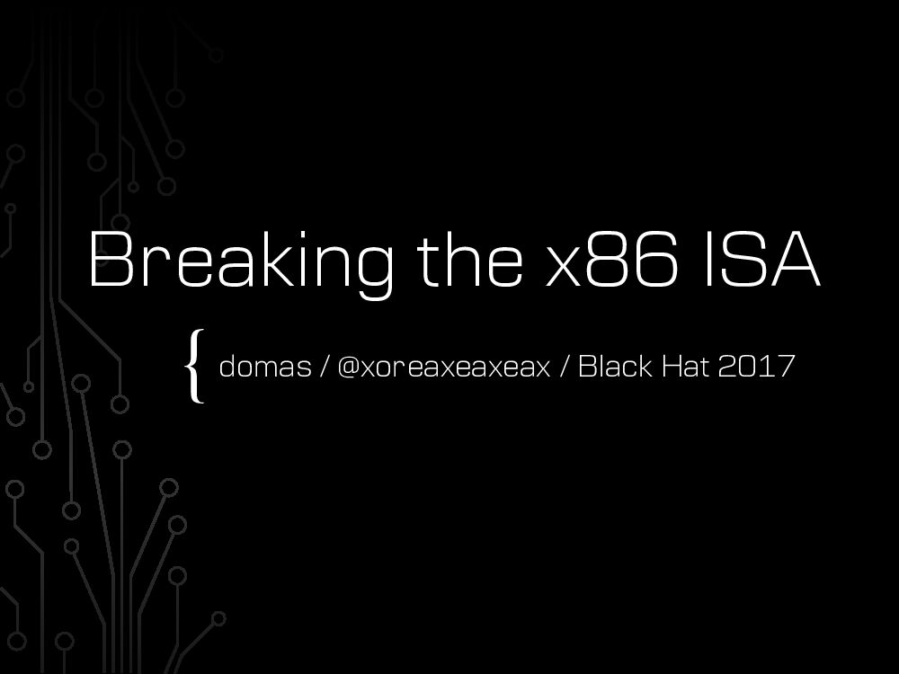 Breaking-The-x86-ISA