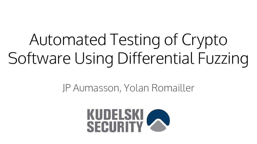Automated-Testing-Of-Crypto-Software-Using-Differential-Fuzzing