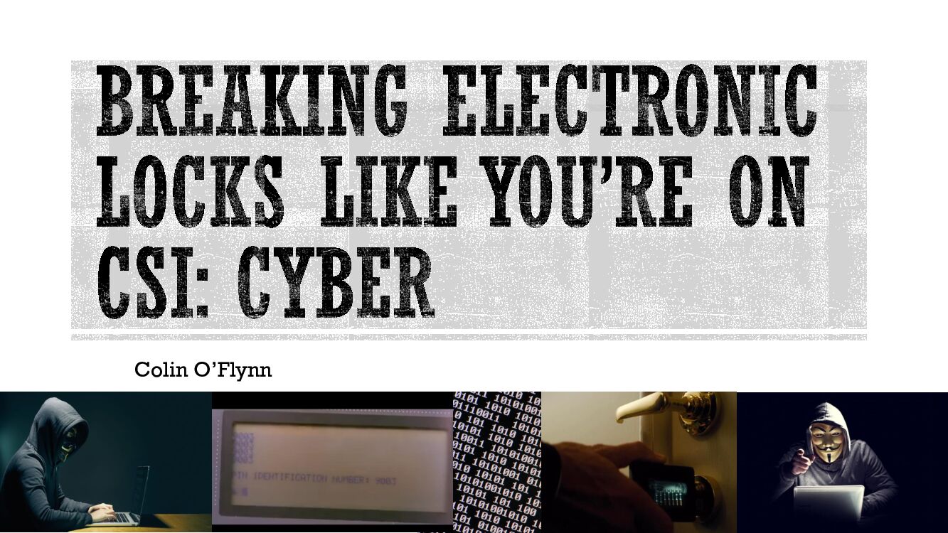 Breaking-Electronic-Locks