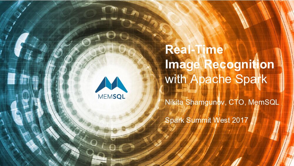Real Time Image Recognition with Apache Spark