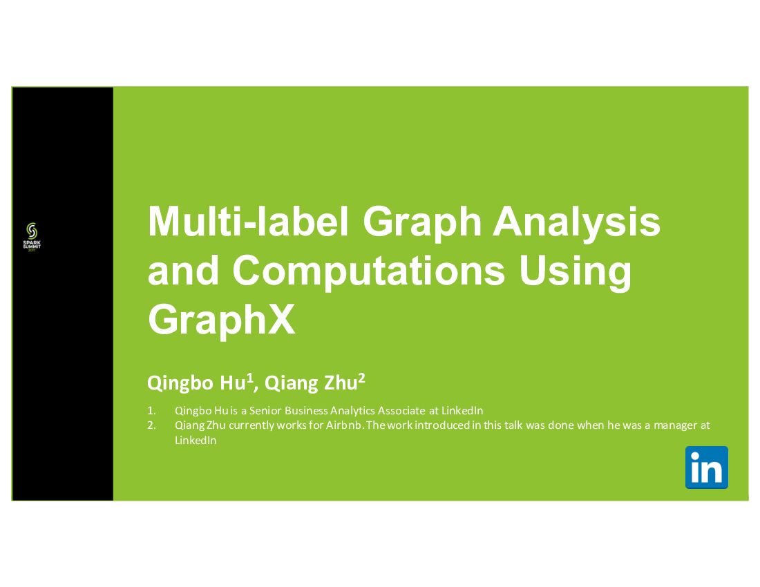 Multi-label Graph Analysis and Computations Using GraphX