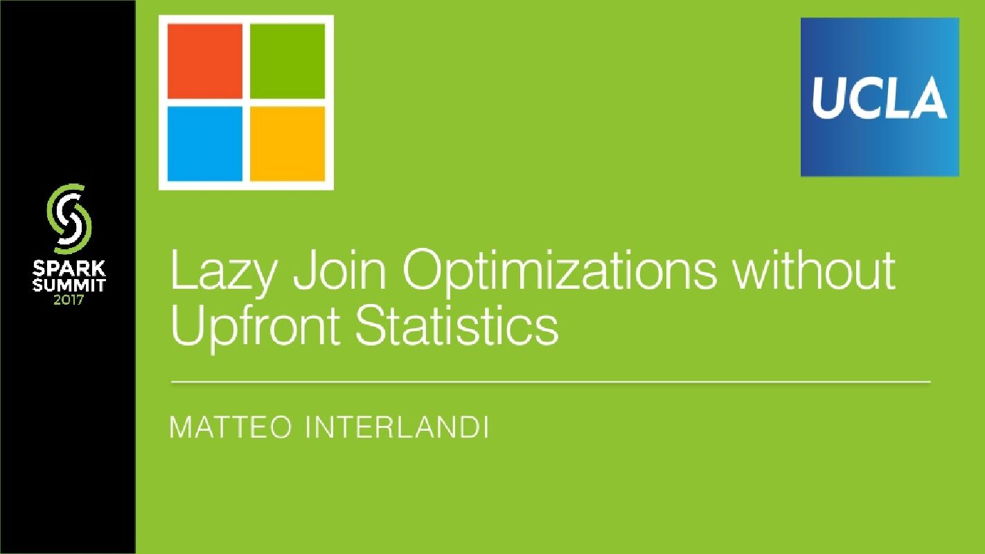 Lazy Join Optimizations Without Upfront Statistics