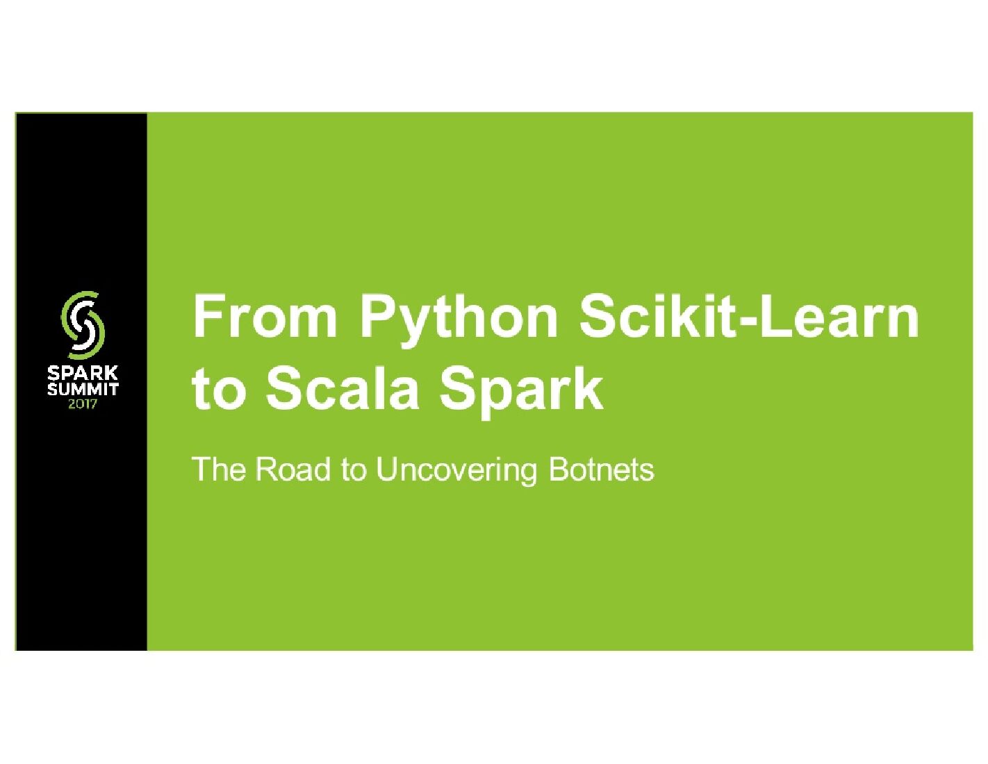 From Python Scikit learn to Scala Spark