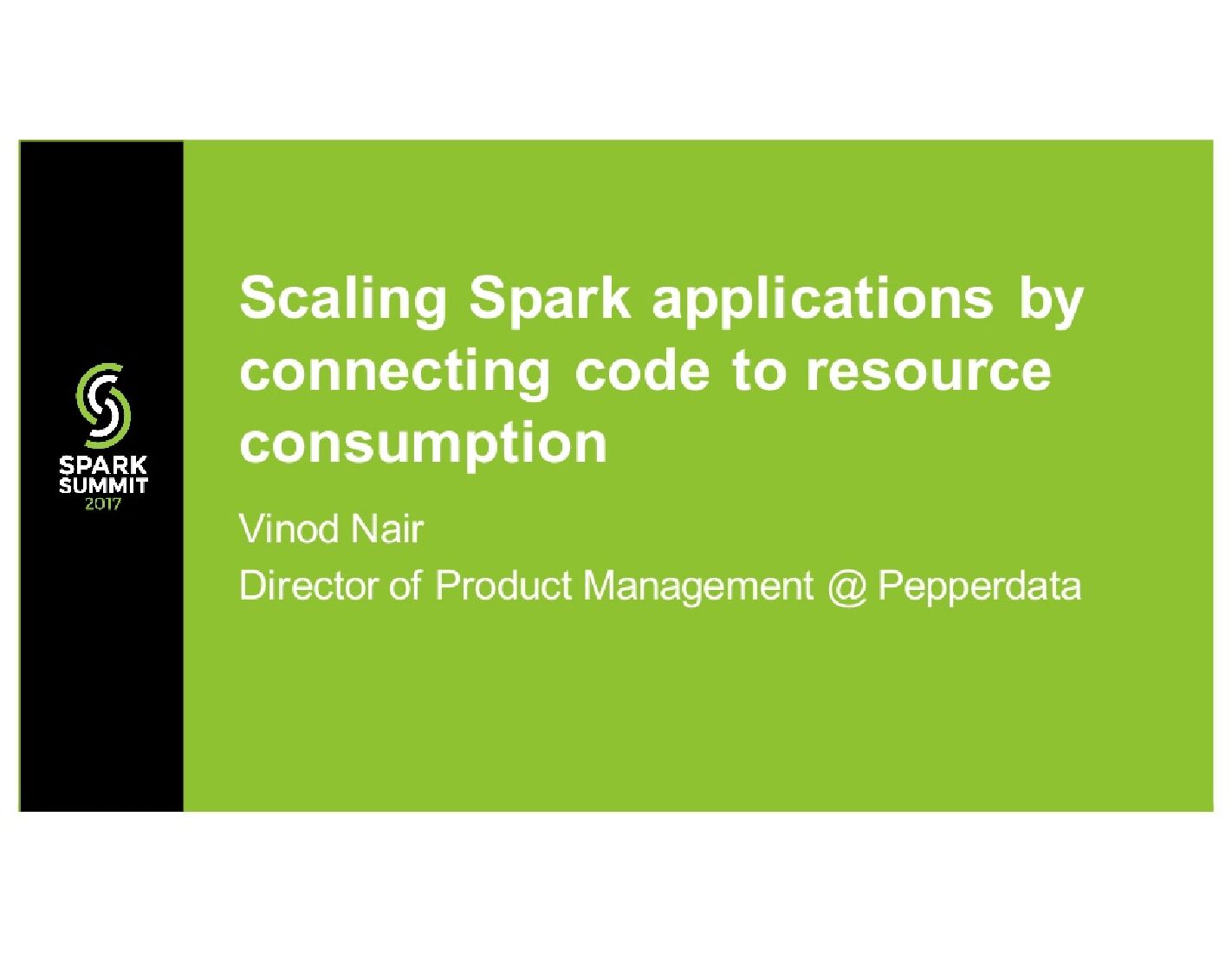 Scaling Spark applications by connecting code to resource consumption