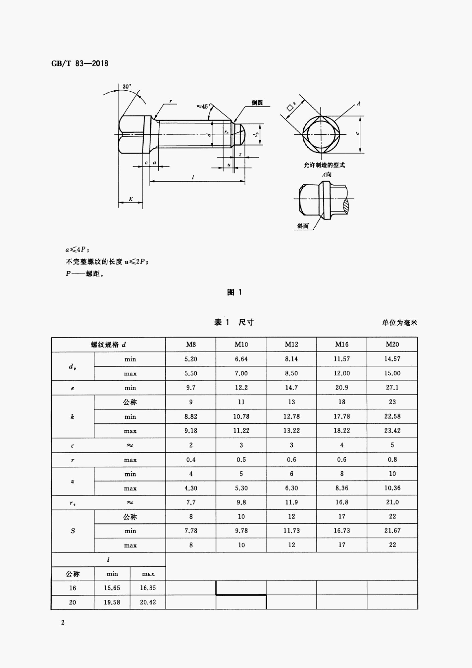 GB/T 83-2018 标准预览