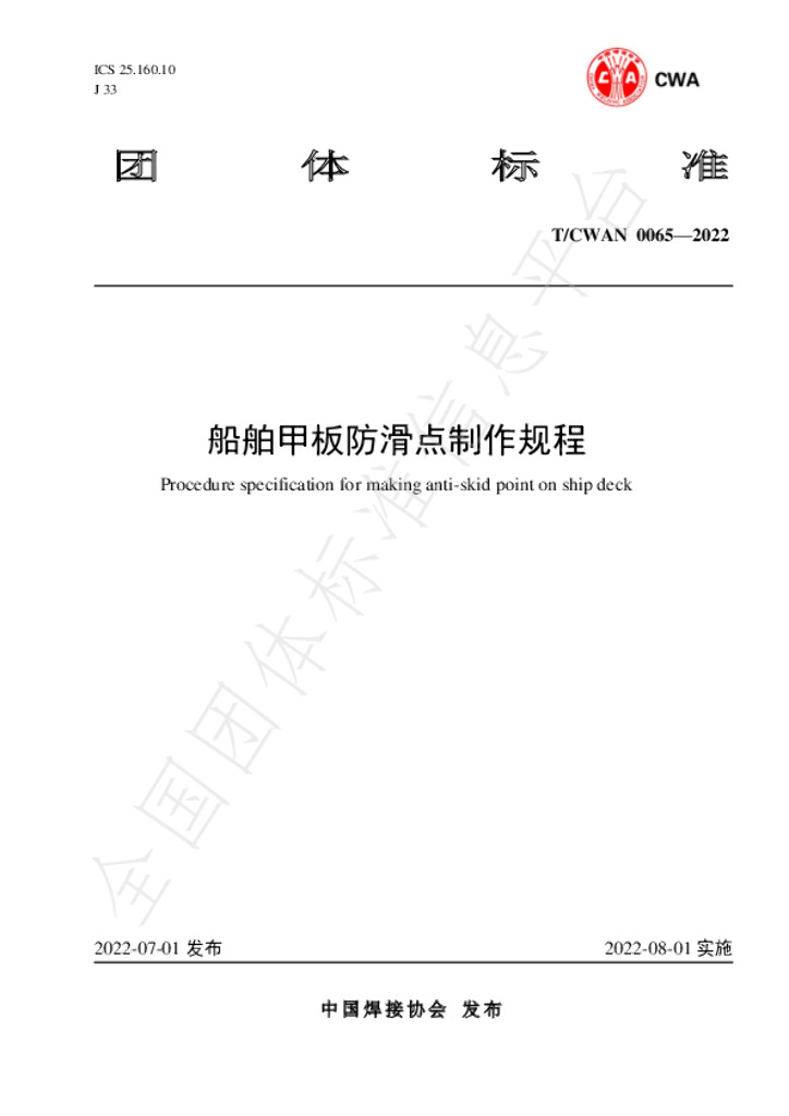 T/CWAN 0065-2022 标准预览