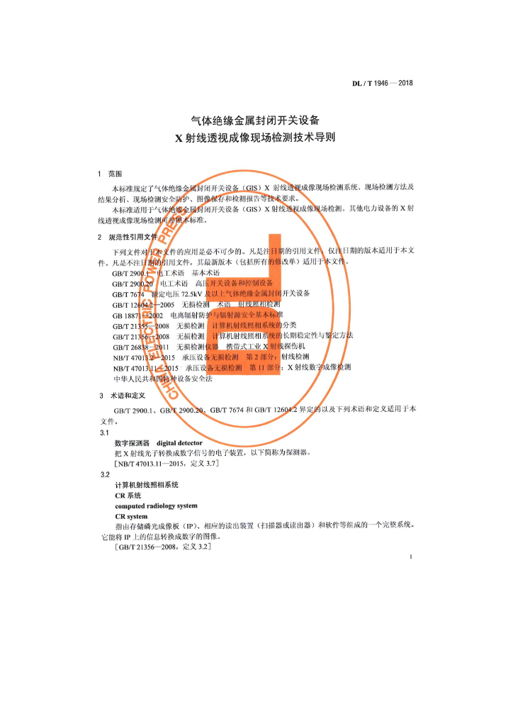 DL/T 1946-2018 标准预览
