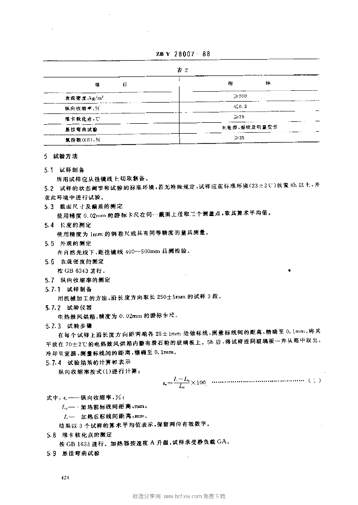 ZB Y 28007-1988 标准预览