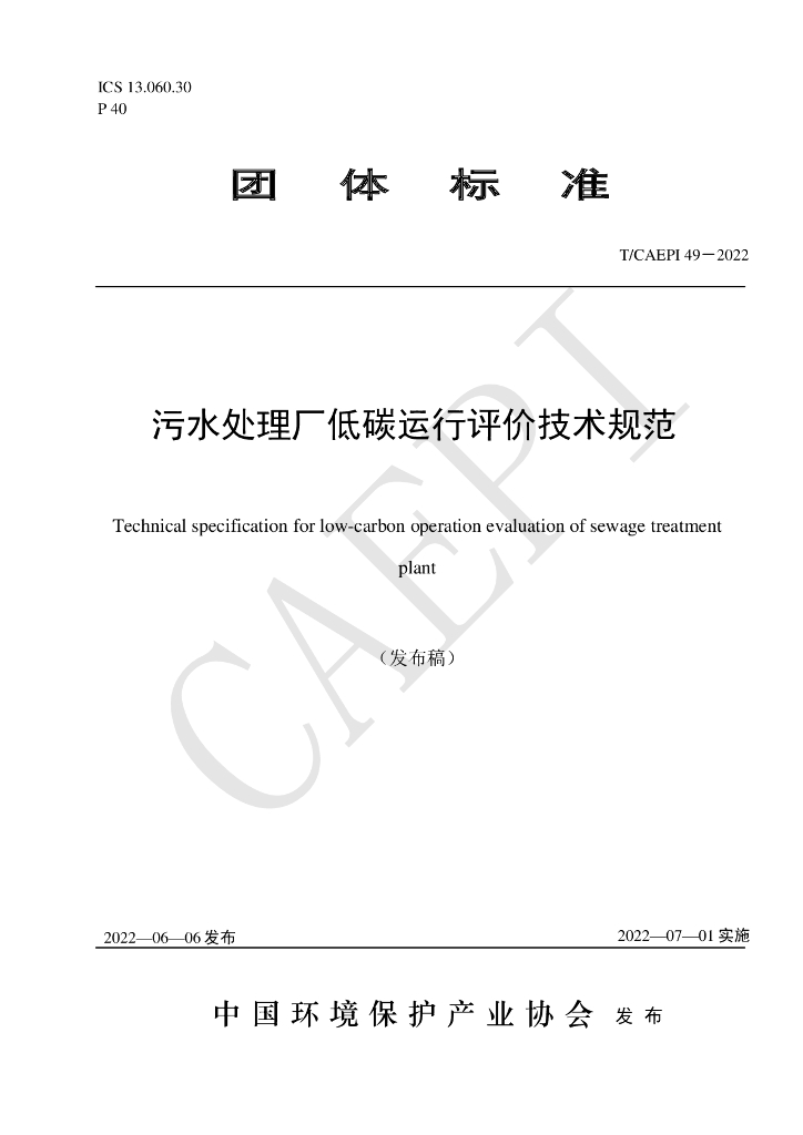 T/CAEPI 49-2022 标准预览