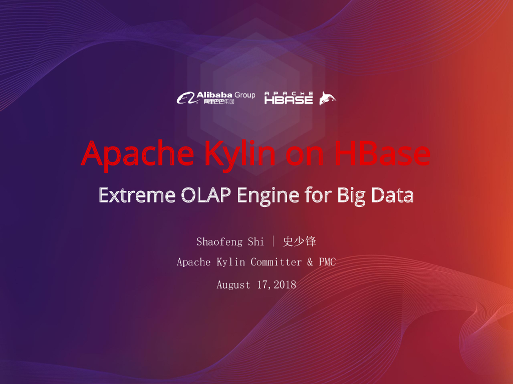 Apache Kylin on HBase