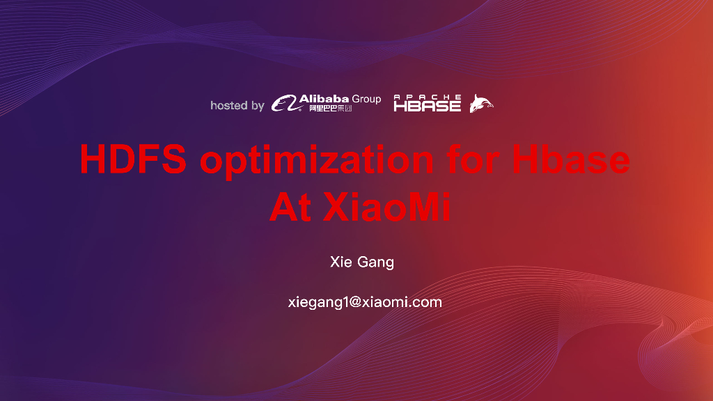 HDFS optimization for Hbase At XiaoMi