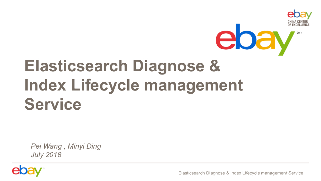 Elasticsearch diagnose and index lifecycle management services