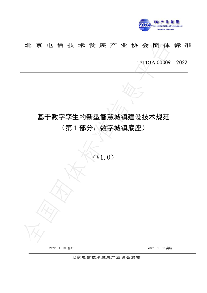 T/TDIA 00009-2022 标准预览