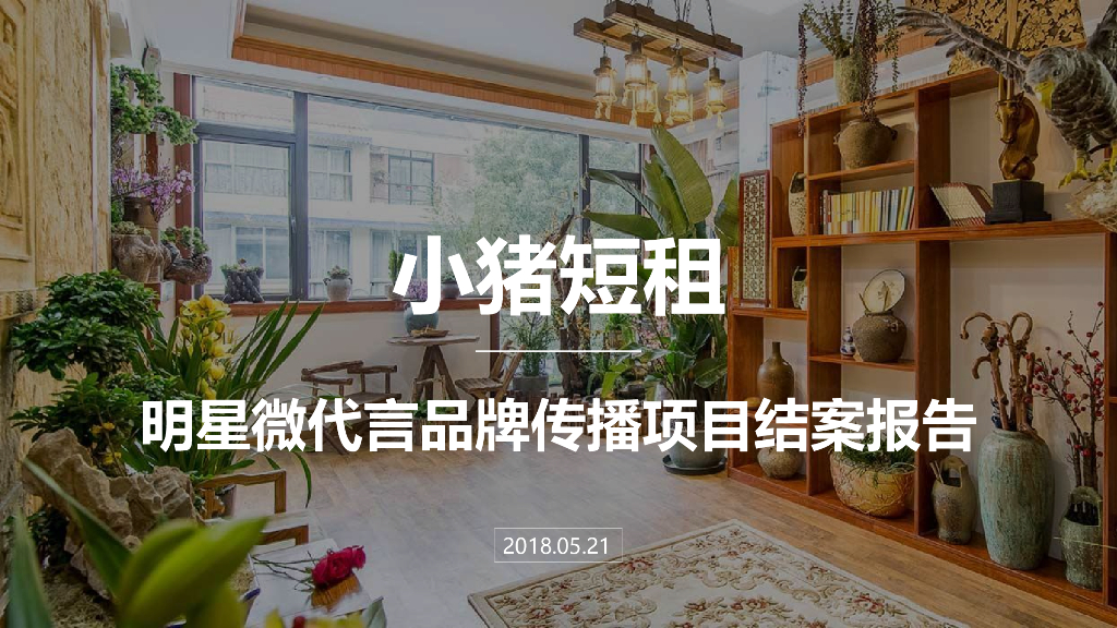 小猪短租明星微代言品牌传播项目结案报告