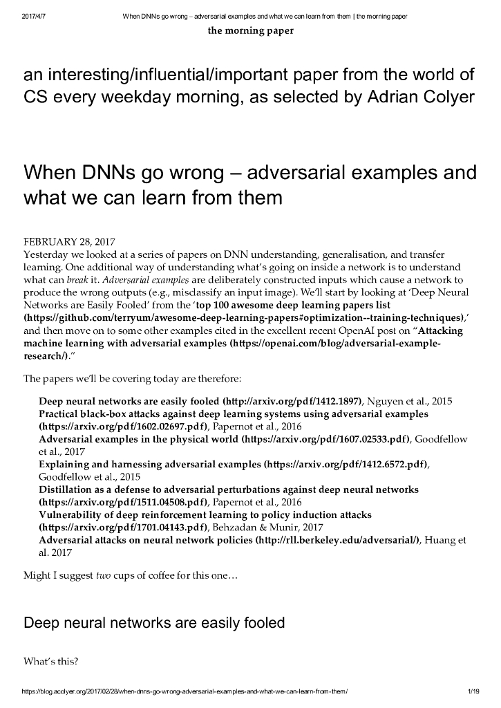When DNNs go wrong – adversarial examples and what we can learn from them