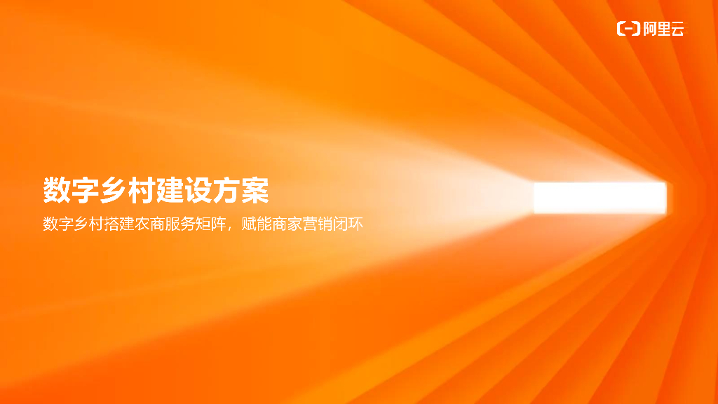 阿里云：数字乡村建设方案