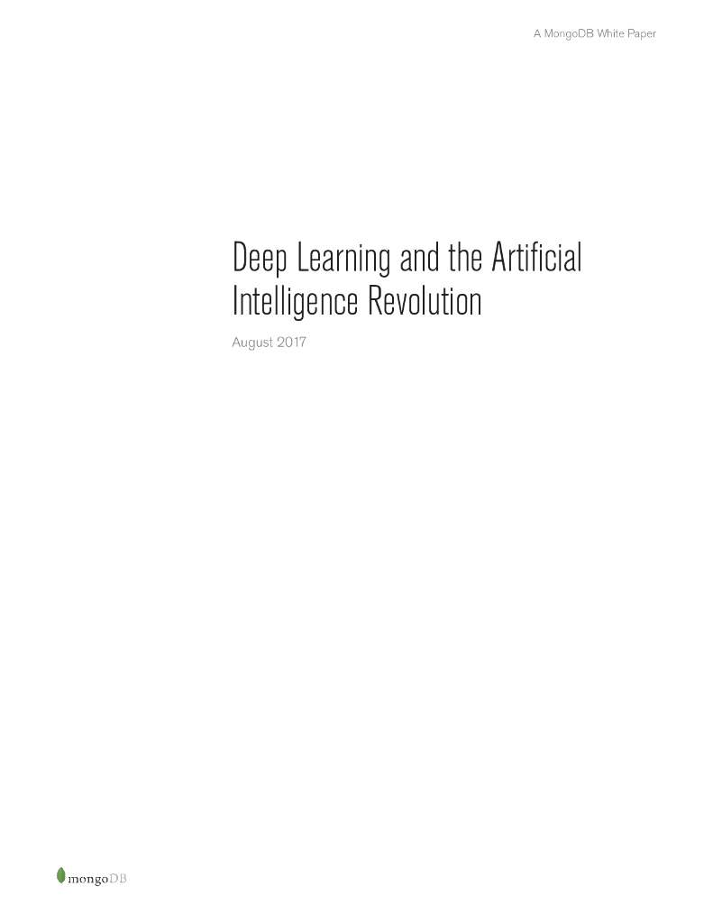 Deep Learning and the Artificial Intelligence Revolution
