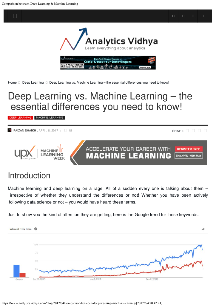 Deep Learning vs.Machine Learning – the essential differences you need to know!