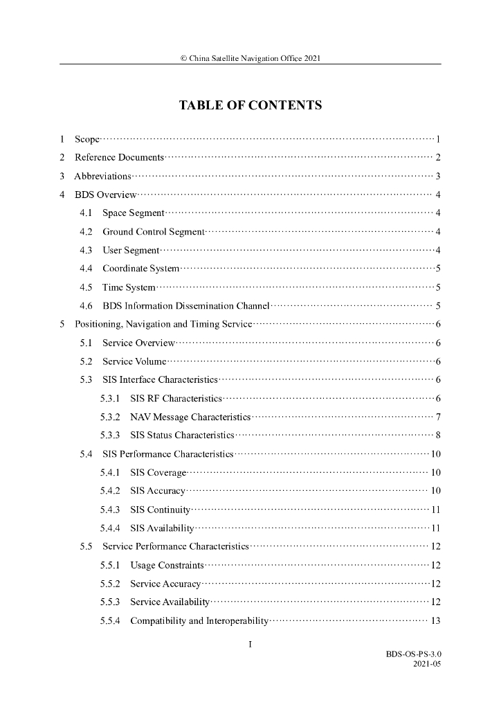 北斗卫星导航系统公开服务性能规范（3.0版）英文版_第7页