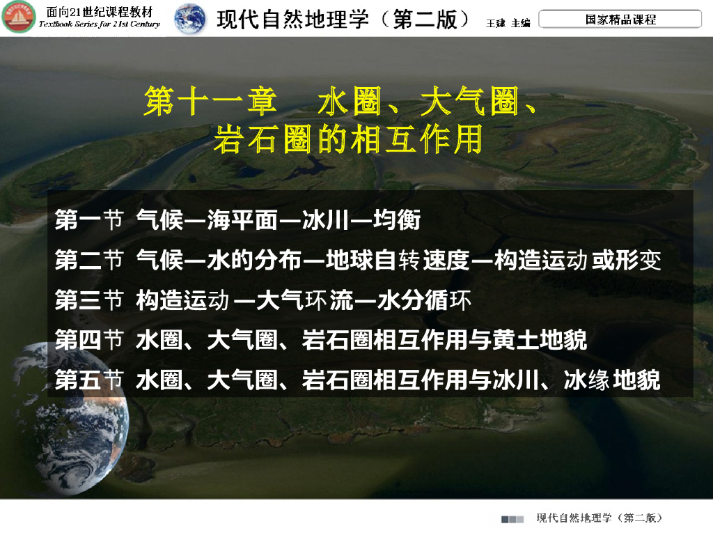《现代自然地理学》演示文稿-水圈、大气圈、岩石圈相互作用与冰川、冰缘地貌