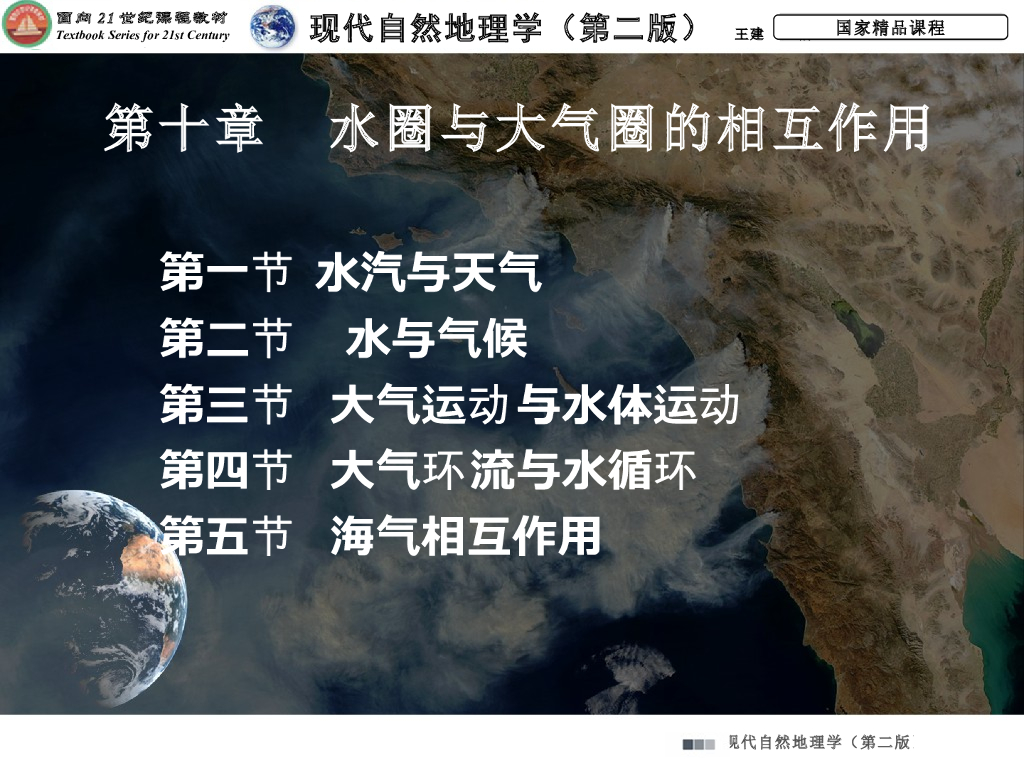 《现代自然地理学》演示文稿-水汽与天气、水与气候