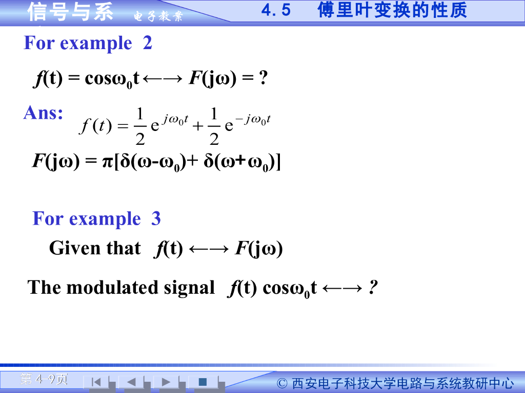 《信号与系统》演示文稿-傅里叶变换性质（2）（一）_第9页