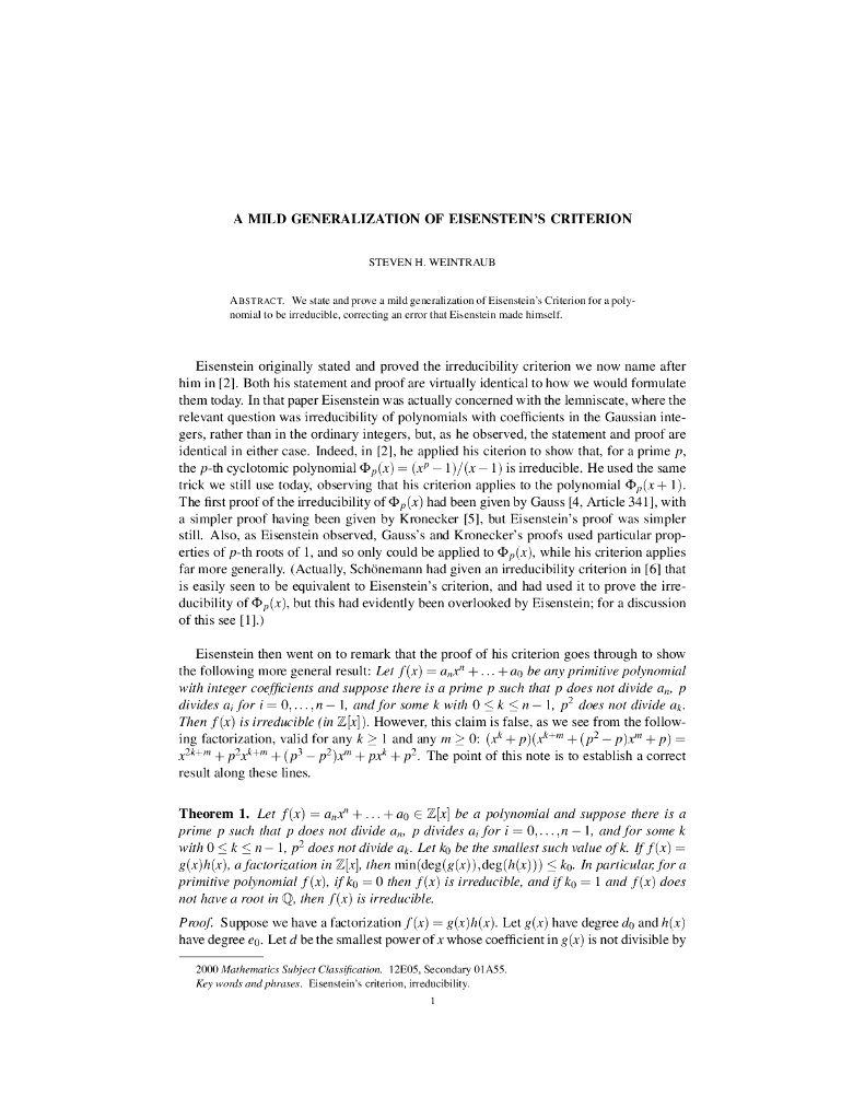 《高等代数》文献资料