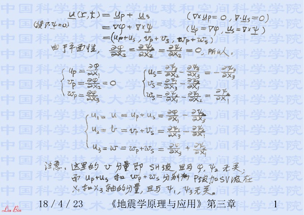 《地震学原理与应用》演示文稿-平面波在自由界面的反射