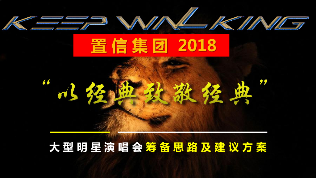 2018置信集团大型明星演唱会筹备思路及建议方案