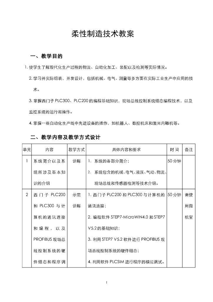 《工程训练》电子教案-柔性制造技术电子教案