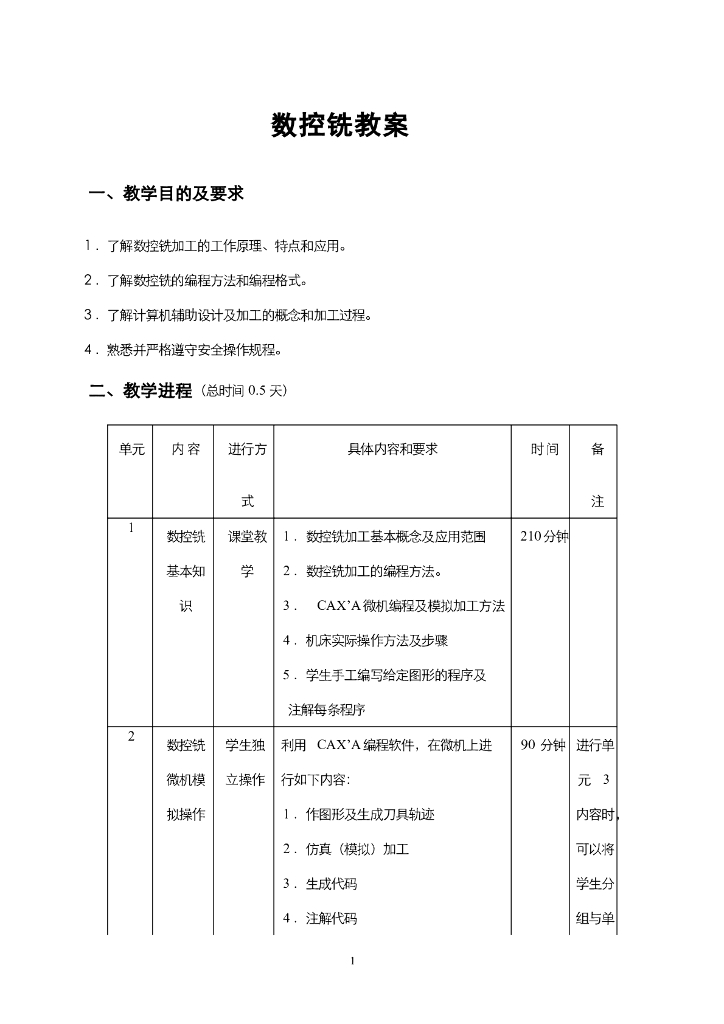 《工程训练》电子教案-数控铣电子教案