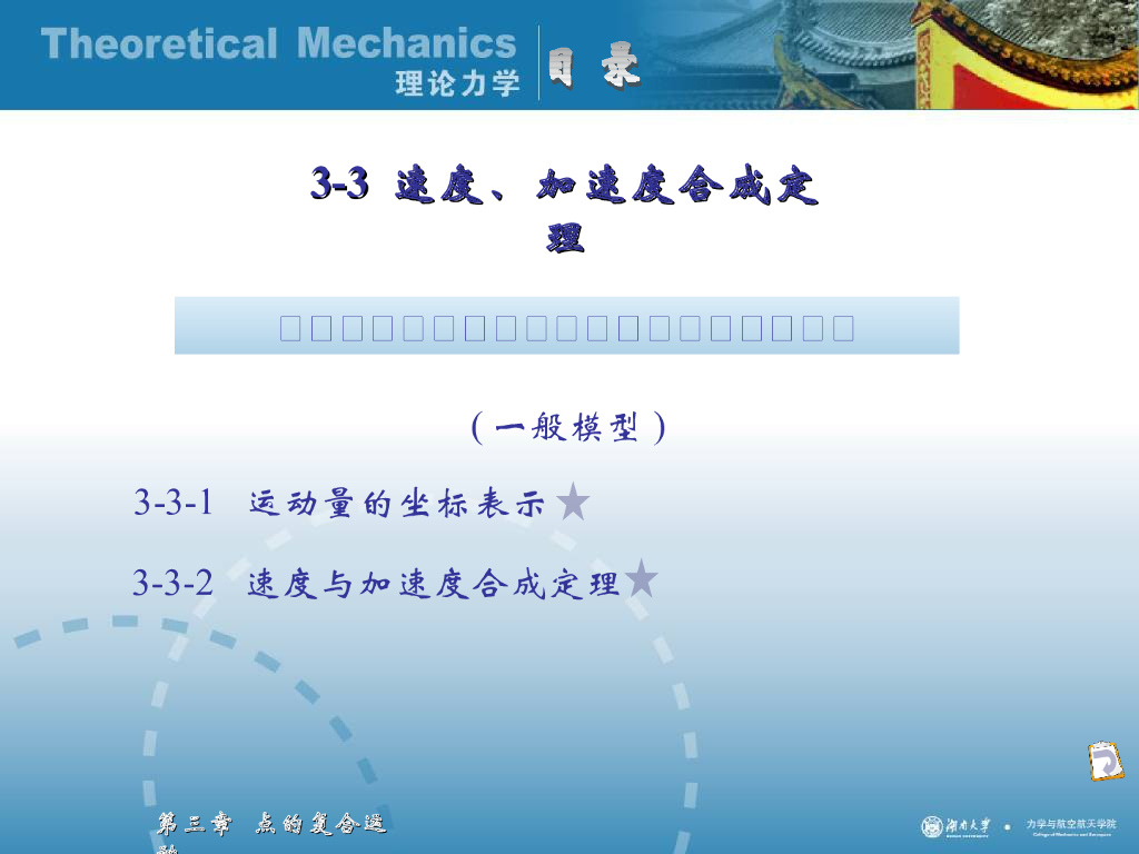 《理论力学》演示文稿-点的运动合成定理