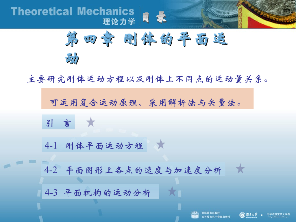 《理论力学》演示文稿-刚体平面运动方程