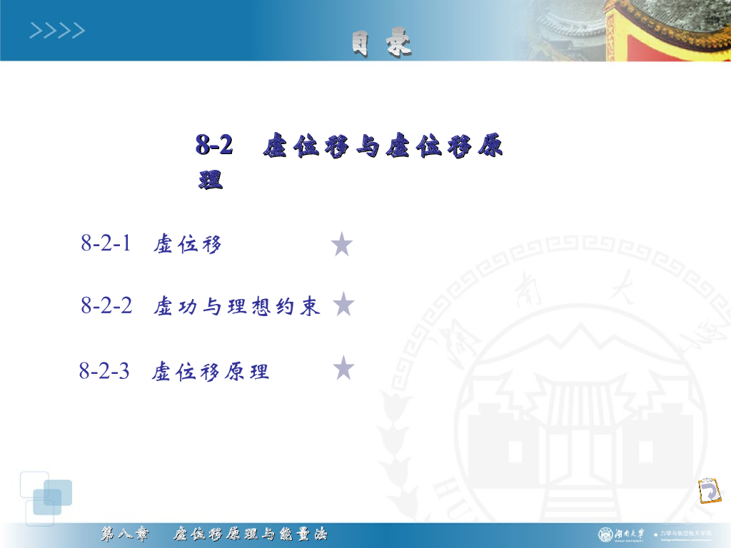 《理论力学》演示文稿-虚位移和虚位移原理