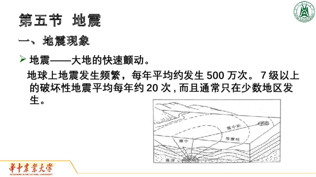 《地质与地貌学》演示文稿-地震