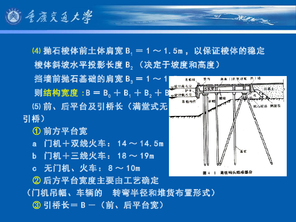 《港口水工建筑物》教学课件-高桩码头结构布置⑴：码头结构总尺度的确定、桩基布置_第6页