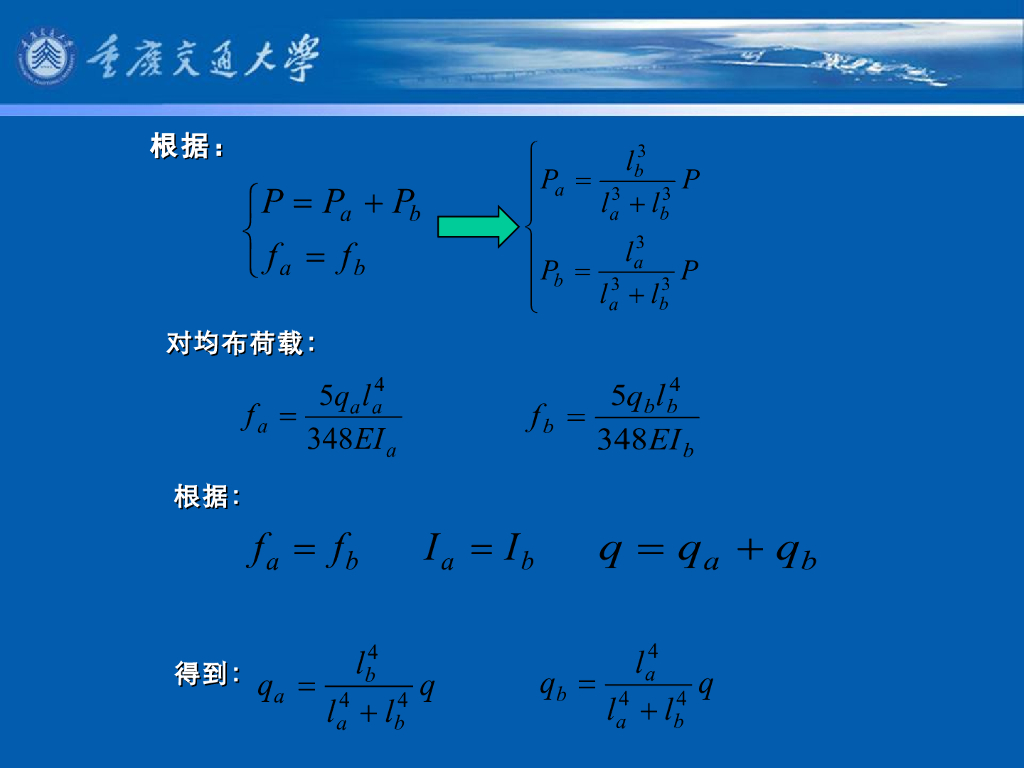 《港口水工建筑物》教学课件-高桩码头上部结构的计算⑵：面板内力计算②：内力计算——单向板、双向板和与梁肋整体连接的双向板。_第6页
