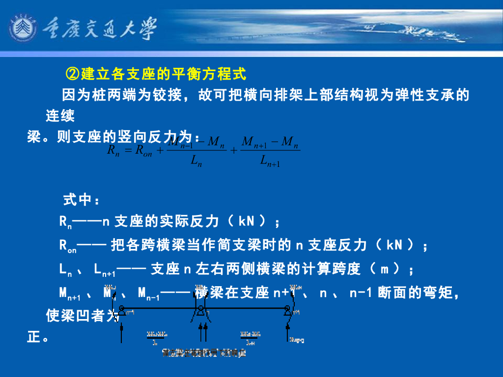 《港口水工建筑物》教学课件-横向排架计算⑷：柔性桩台横向排架计算①——桩两端为铰接的计算方法（由直桩和叉桩支承的横向排架）_第6页