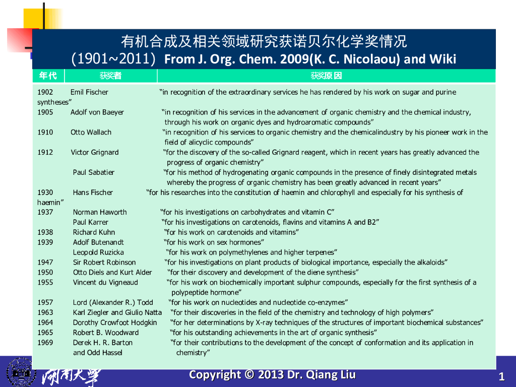《有机化学及实验》教学课件-有机合成