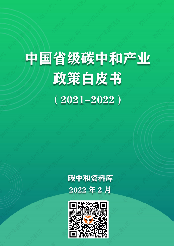中国省级<em>碳中和</em>产业政策白皮书（2021-2022） 海报