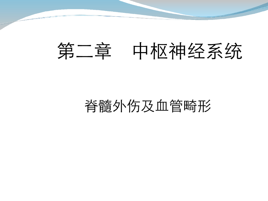 《放射诊断学》演示文稿-脊髓外伤及血管畸形