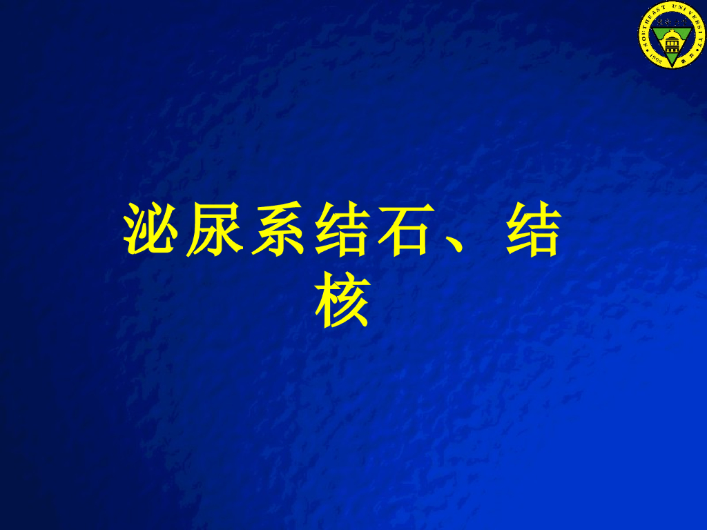 《放射诊断学》演示文稿-泌尿系结石、结核实习课