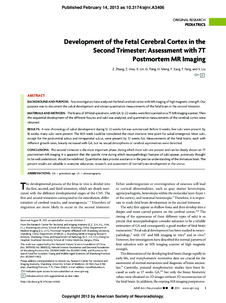 《断层影像解剖学》Development of the Fetal Cerebral Cortex in the Second Trimester