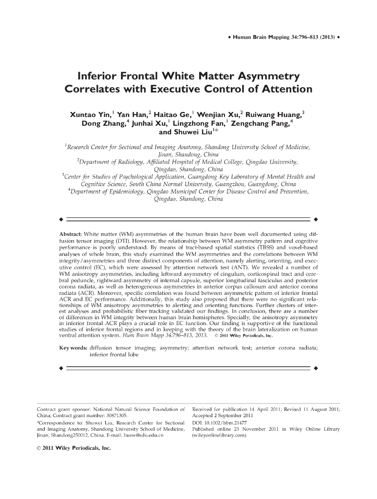 《断层影像解剖学》Inferior Frontal White Matter Asymmetry