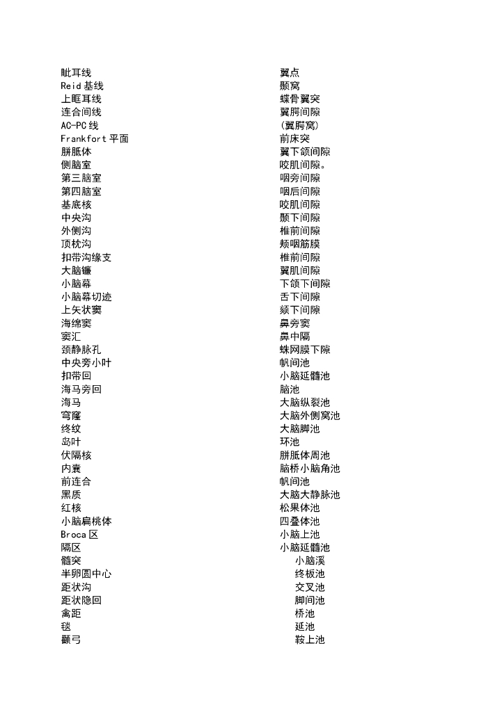 《断层影像解剖学》断层解剖学名词术语