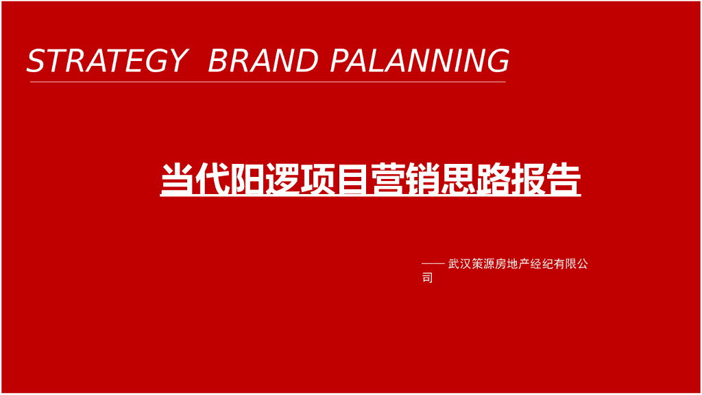 上海策源-当代MOMA中国最大内河航运港口项目营销提报